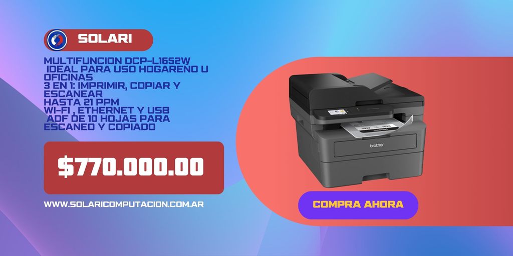 Impresora Brother DCP-L1652W
